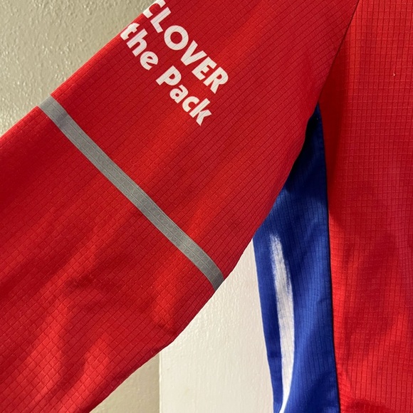 Hincapie Team Clover Cycling Jersey Red Blue Full Zip Long Sleeve Size M - Picture 8 of 14